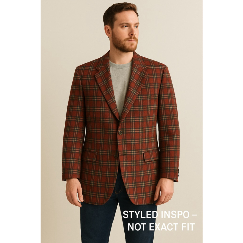 Vintage 1960s–1970s Walton by Scharff Wool Plaid Sport Coat Blazer Retro -AS IS